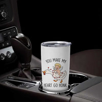 Funny Valentine Goose Tumbler Cup You Make My Heart Go Honk - Wonder Print Shop