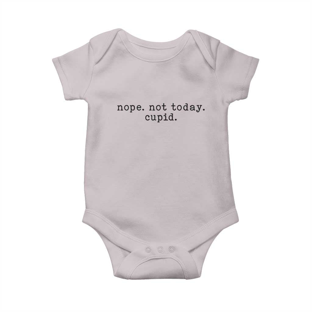 Nope Not Today Cupid Baby Onesie Funny Valentine Sarcastic - Wonder Print Shop