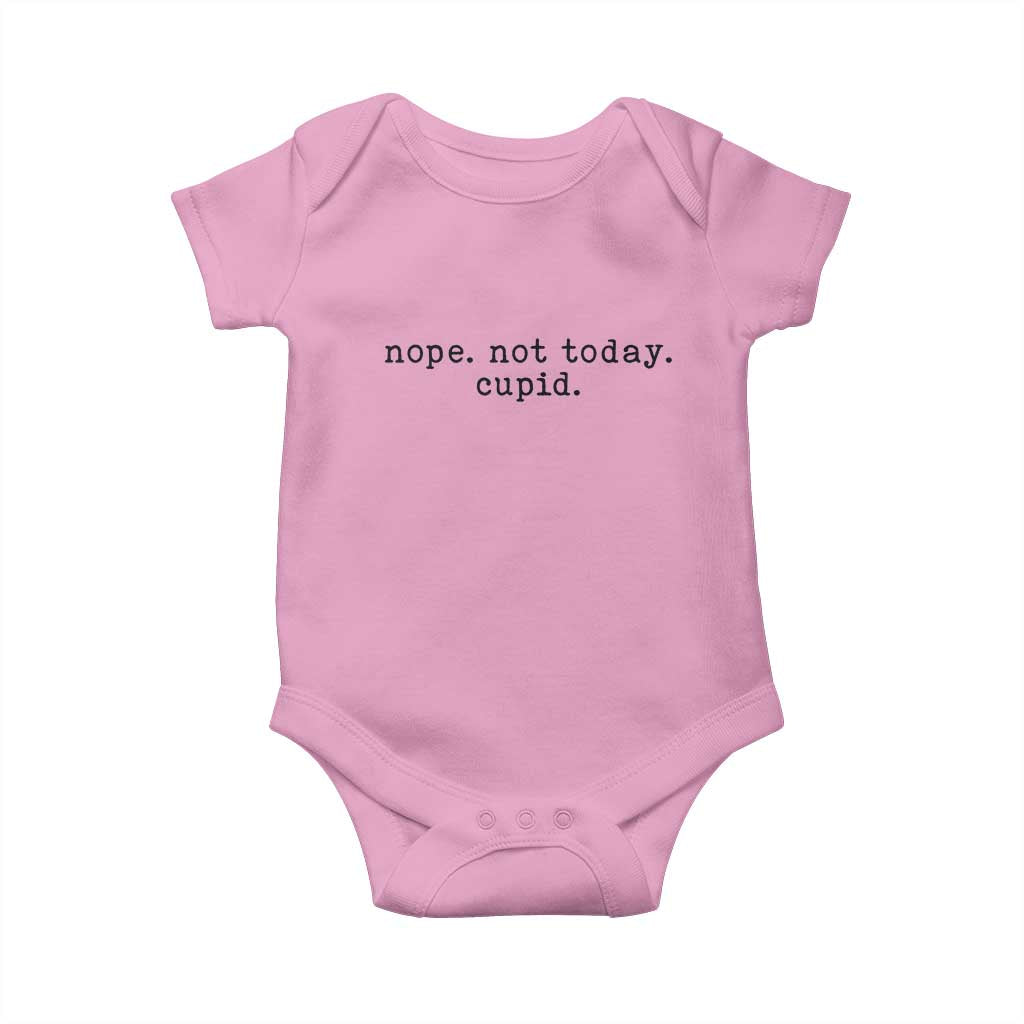 Nope Not Today Cupid Baby Onesie Funny Valentine Sarcastic - Wonder Print Shop