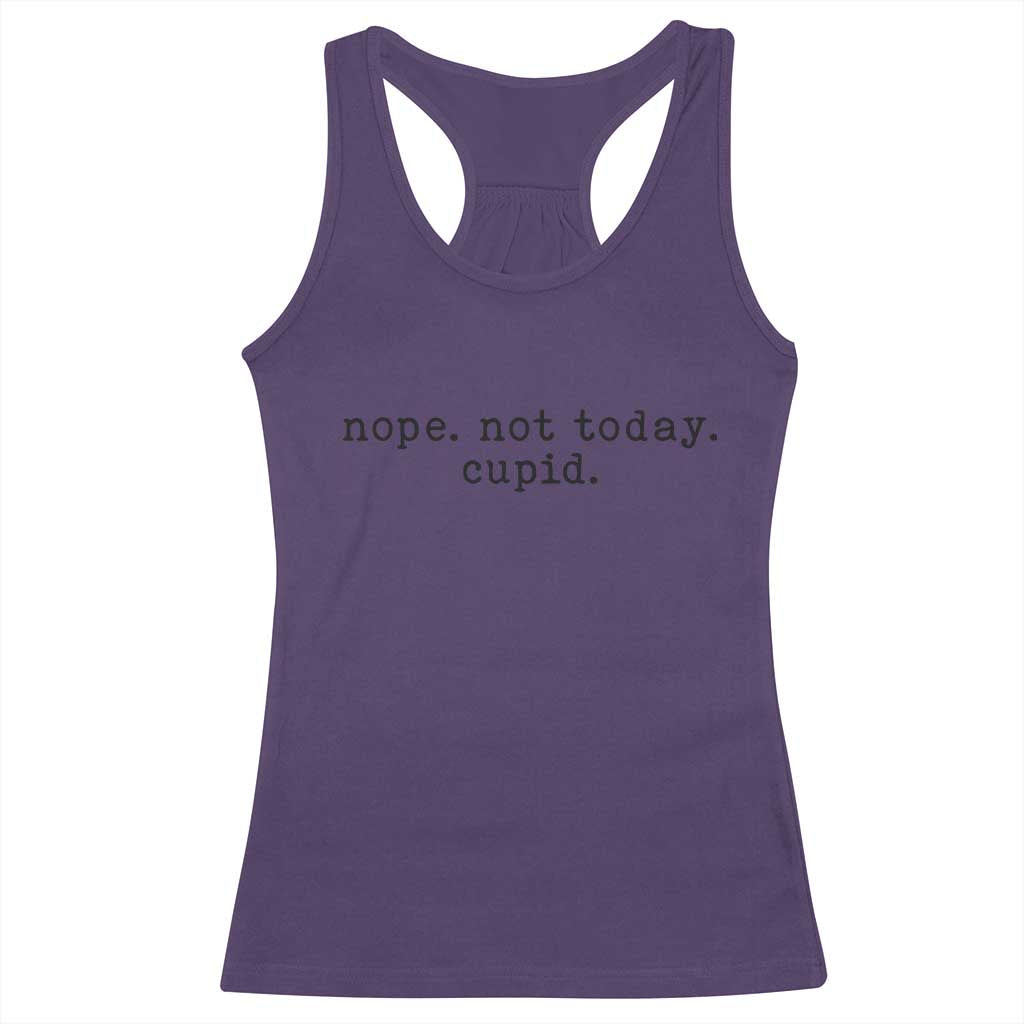 Nope Not Today Cupid Racerback Tank Top Funny Valentine Sarcastic - Wonder Print Shop