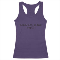 Nope Not Today Cupid Racerback Tank Top Funny Valentine Sarcastic - Wonder Print Shop