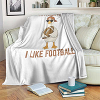 Funny Goose Football Meme Throw Blanket Apparently I Like Football - Wonder Print Shop