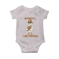Funny Goose Football Meme Baby Onesie Apparently I Like Football - Wonder Print Shop