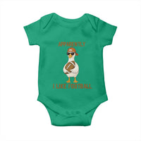 Funny Goose Football Meme Baby Onesie Apparently I Like Football - Wonder Print Shop