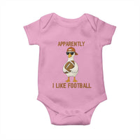 Funny Goose Football Meme Baby Onesie Apparently I Like Football - Wonder Print Shop