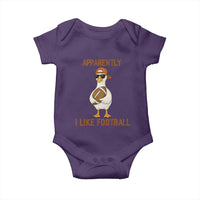 Funny Goose Football Meme Baby Onesie Apparently I Like Football - Wonder Print Shop