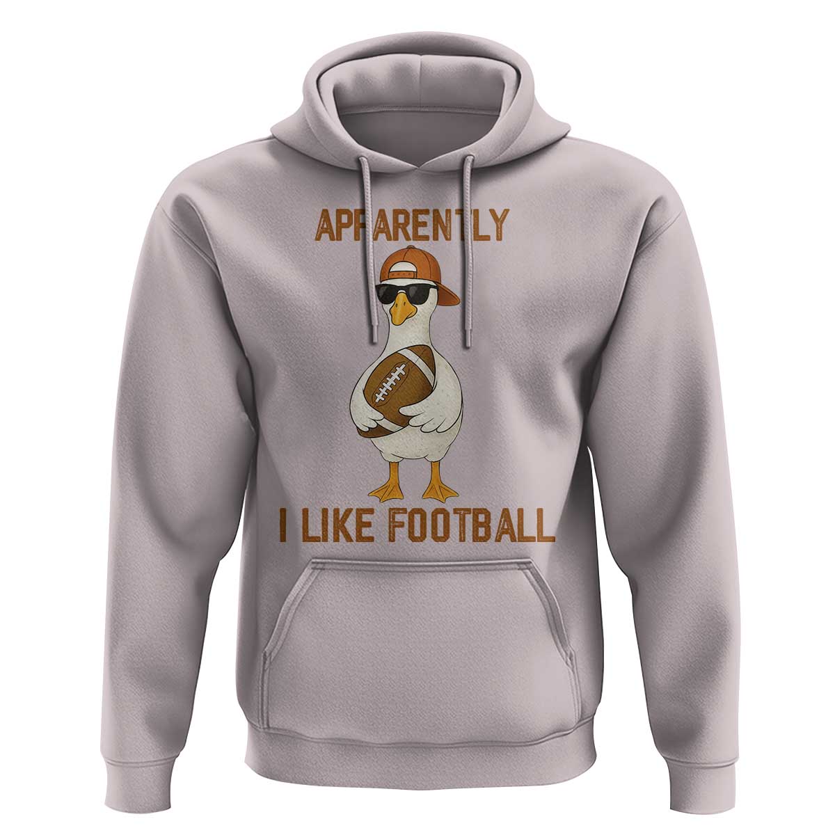 Funny Goose Football Meme Hoodie Apparently I Like Football - Wonder Print Shop