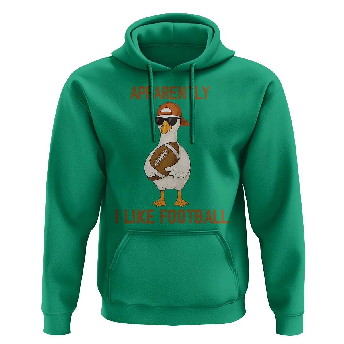 Funny Goose Football Meme Hoodie Apparently I Like Football - Wonder Print Shop