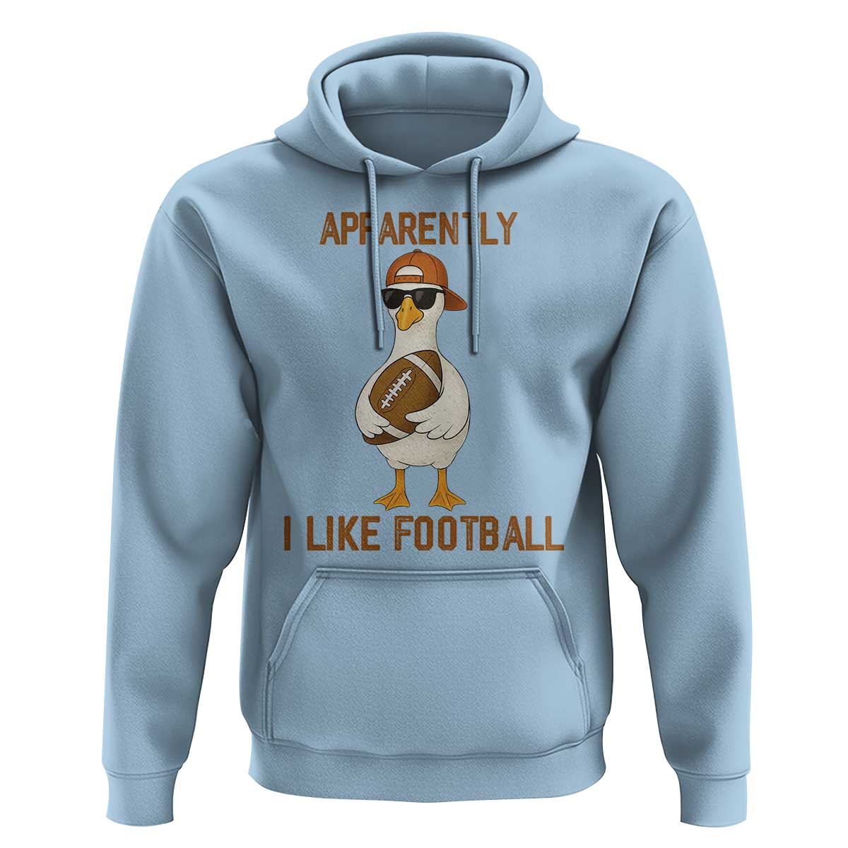 Funny Goose Football Meme Hoodie Apparently I Like Football - Wonder Print Shop