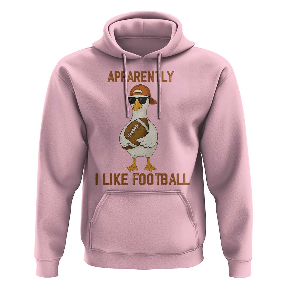 Funny Goose Football Meme Hoodie Apparently I Like Football - Wonder Print Shop