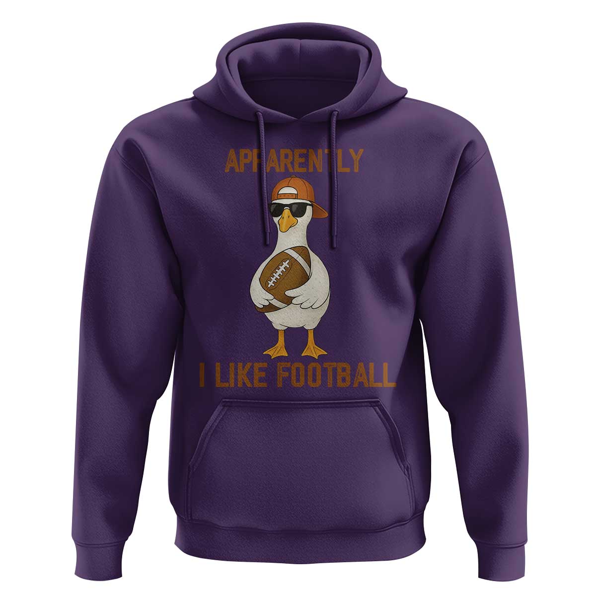 Funny Goose Football Meme Hoodie Apparently I Like Football - Wonder Print Shop