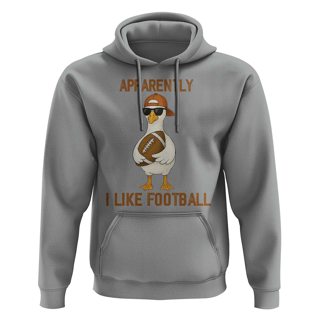 Funny Goose Football Meme Hoodie Apparently I Like Football - Wonder Print Shop