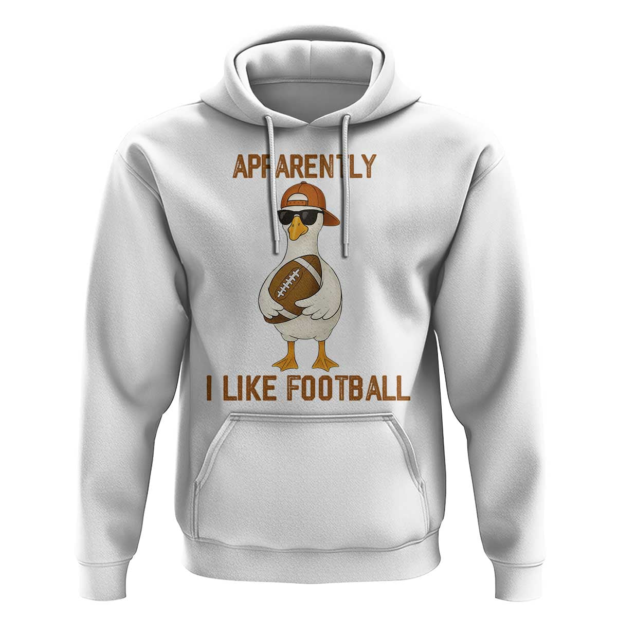Funny Goose Football Meme Hoodie Apparently I Like Football - Wonder Print Shop