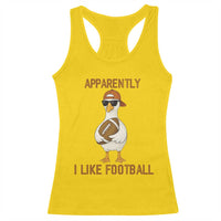 Funny Goose Football Meme Racerback Tank Top Apparently I Like Football - Wonder Print Shop