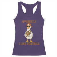 Funny Goose Football Meme Racerback Tank Top Apparently I Like Football - Wonder Print Shop