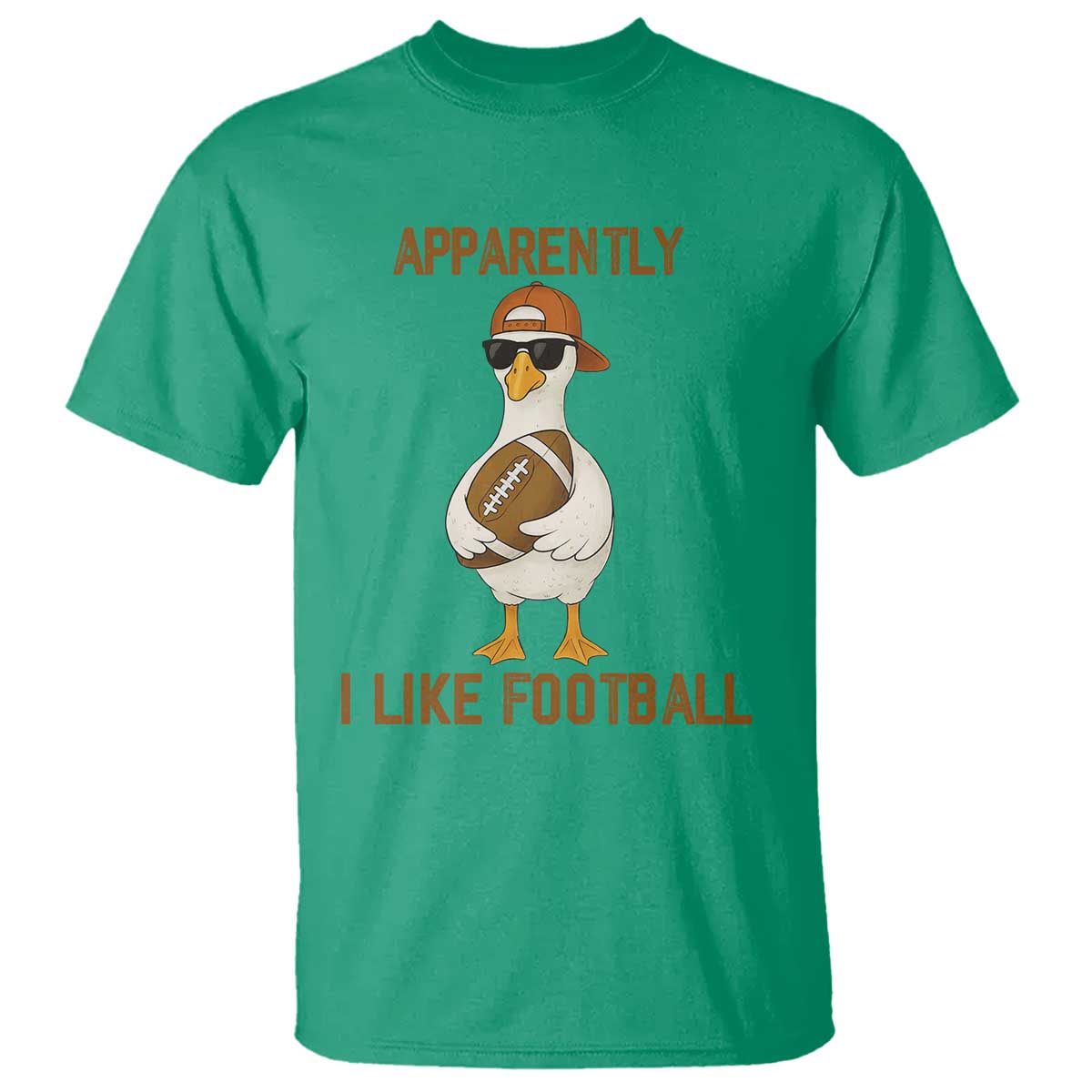 Funny Goose Football Meme T Shirt Apparently I Like Football - Wonder Print Shop
