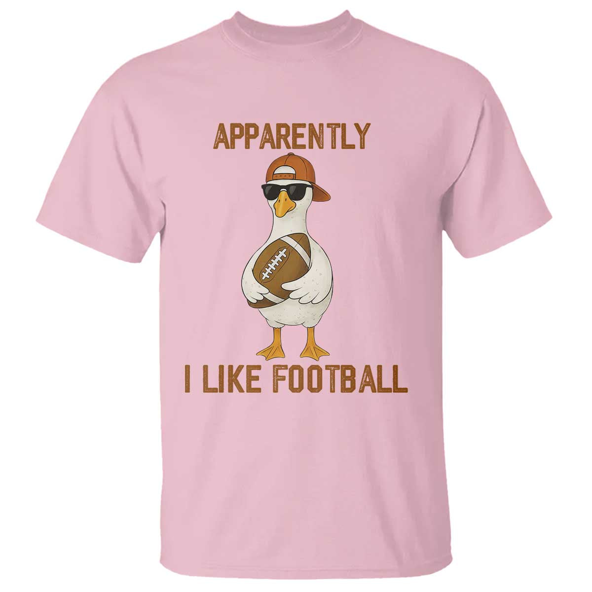 Funny Goose Football Meme T Shirt Apparently I Like Football - Wonder Print Shop