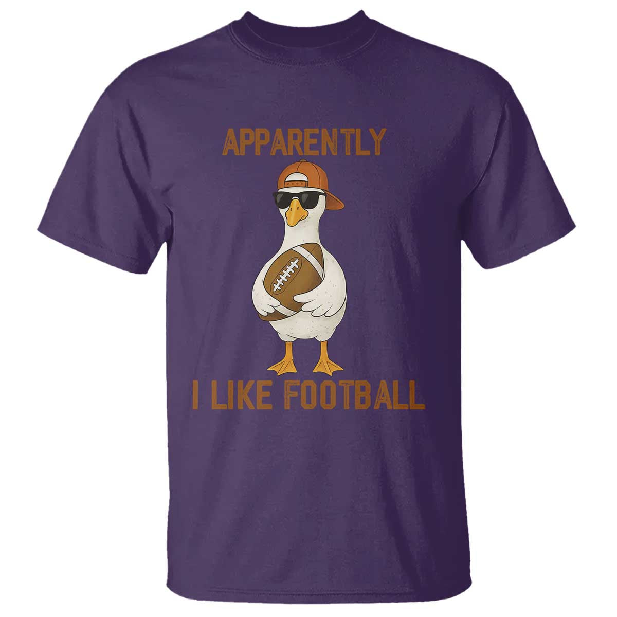 Funny Goose Football Meme T Shirt Apparently I Like Football - Wonder Print Shop