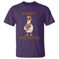Funny Goose Football Meme T Shirt Apparently I Like Football - Wonder Print Shop