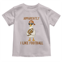Funny Goose Football Meme Toddler T Shirt Apparently I Like Football - Wonder Print Shop