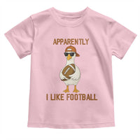 Funny Goose Football Meme Toddler T Shirt Apparently I Like Football - Wonder Print Shop
