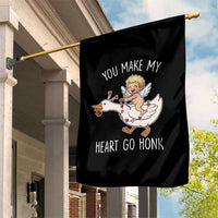You Make My Heart Go Honk Garden Flag Funny Valentine Goose - Wonder Print Shop