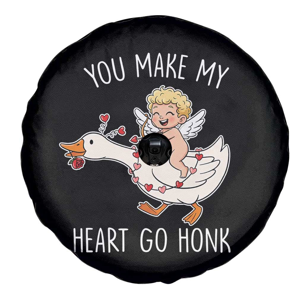 You Make My Heart Go Honk Spare Tire Cover Funny Valentine Goose - Wonder Print Shop