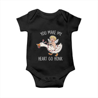 You Make My Heart Go Honk Baby Onesie Funny Valentine Goose - Wonder Print Shop