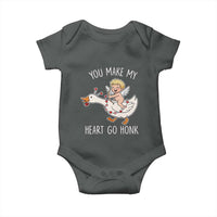 You Make My Heart Go Honk Baby Onesie Funny Valentine Goose - Wonder Print Shop
