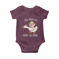 You Make My Heart Go Honk Baby Onesie Funny Valentine Goose - Wonder Print Shop