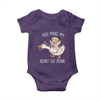 You Make My Heart Go Honk Baby Onesie Funny Valentine Goose - Wonder Print Shop
