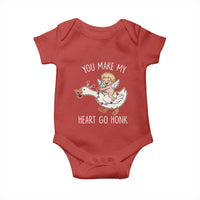 You Make My Heart Go Honk Baby Onesie Funny Valentine Goose - Wonder Print Shop