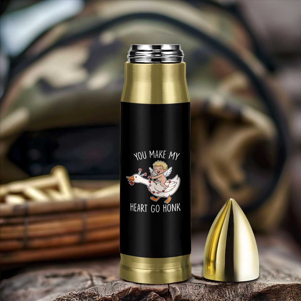 You Make My Heart Go Honk Bullet Tumbler Funny Valentine Goose - Wonder Print Shop