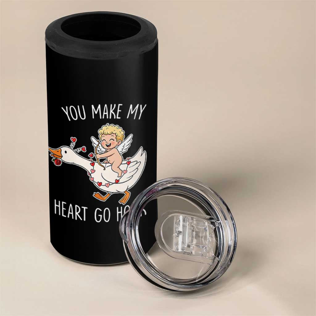 You Make My Heart Go Honk 4 in 1 Can Cooler Tumbler Funny Valentine Goose - Wonder Print Shop