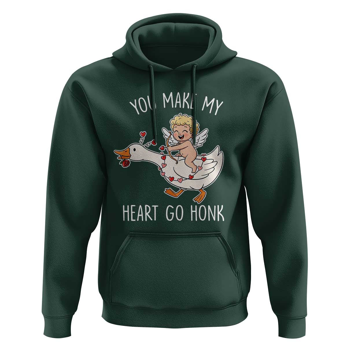 You Make My Heart Go Honk Hoodie Funny Valentine Goose - Wonder Print Shop