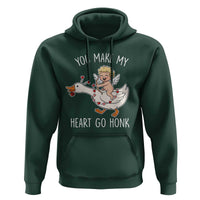 You Make My Heart Go Honk Hoodie Funny Valentine Goose - Wonder Print Shop