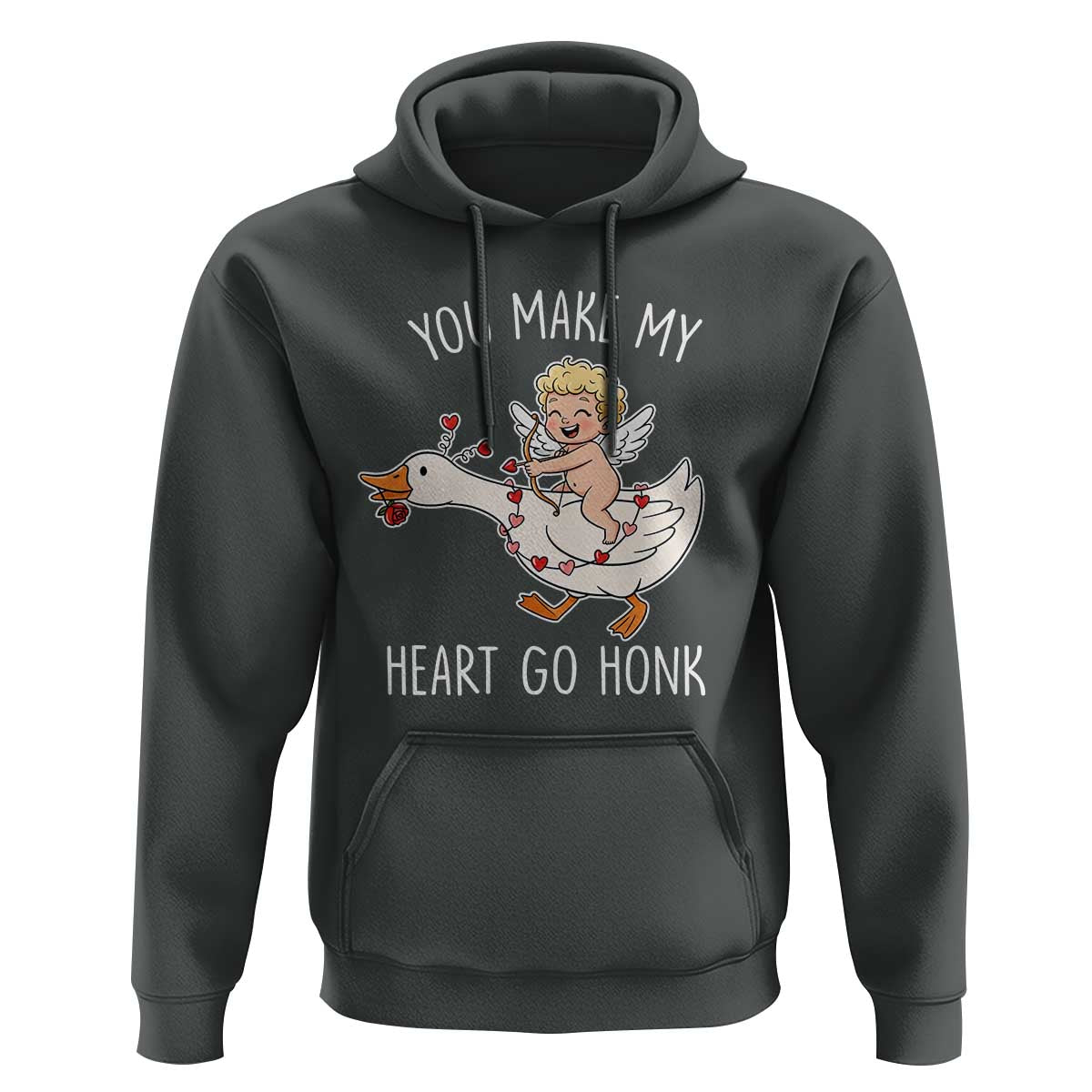 You Make My Heart Go Honk Hoodie Funny Valentine Goose - Wonder Print Shop
