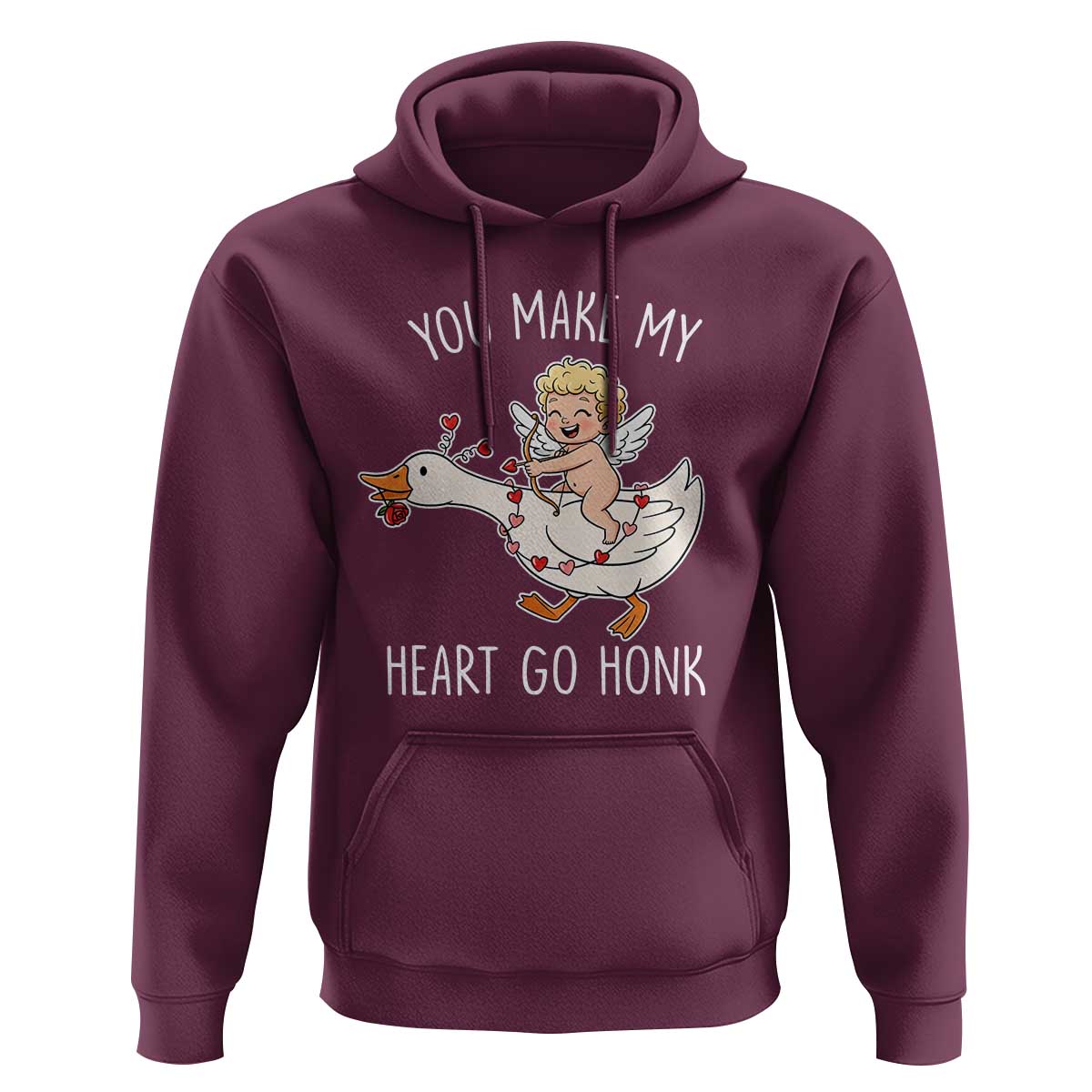 You Make My Heart Go Honk Hoodie Funny Valentine Goose - Wonder Print Shop