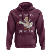 You Make My Heart Go Honk Hoodie Funny Valentine Goose - Wonder Print Shop