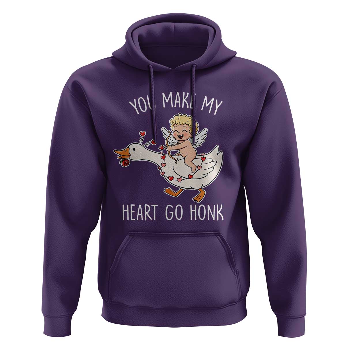 You Make My Heart Go Honk Hoodie Funny Valentine Goose - Wonder Print Shop