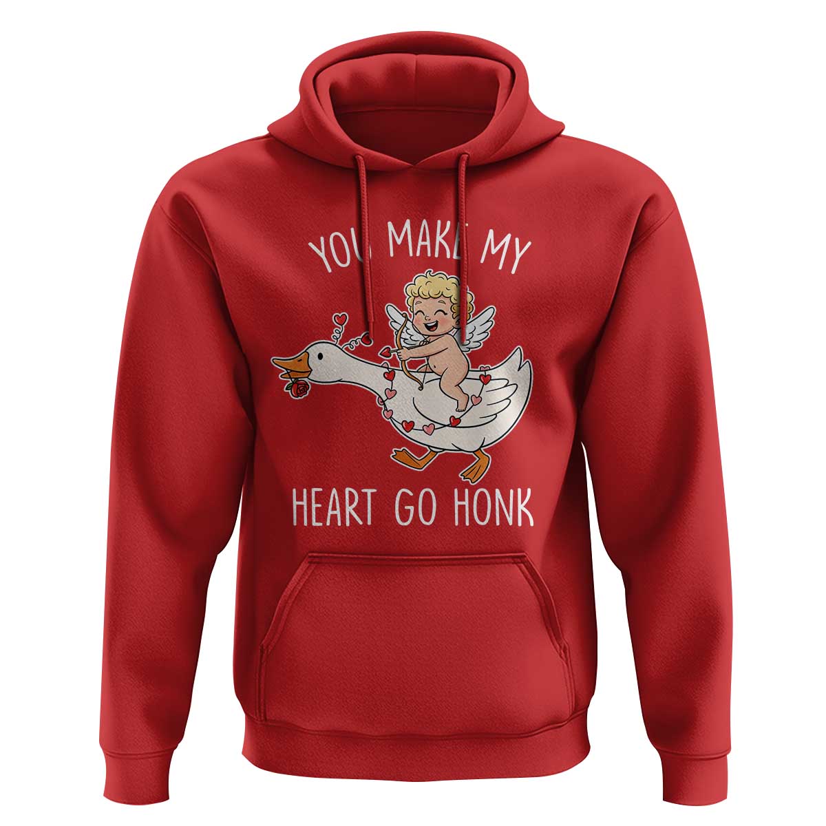 You Make My Heart Go Honk Hoodie Funny Valentine Goose - Wonder Print Shop