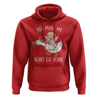 You Make My Heart Go Honk Hoodie Funny Valentine Goose - Wonder Print Shop