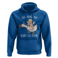 You Make My Heart Go Honk Hoodie Funny Valentine Goose - Wonder Print Shop