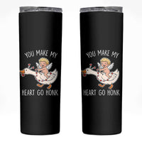You Make My Heart Go Honk Skinny Tumbler Funny Valentine Goose - Wonder Print Shop