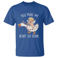 You Make My Heart Go Honk T Shirt Funny Valentine Goose - Wonder Print Shop