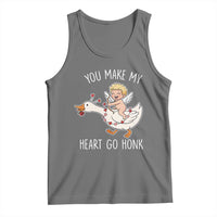 You Make My Heart Go Honk Tank Top Funny Valentine Goose - Wonder Print Shop