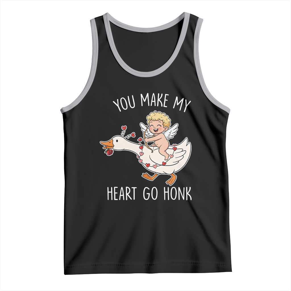 You Make My Heart Go Honk Tank Top Funny Valentine Goose - Wonder Print Shop