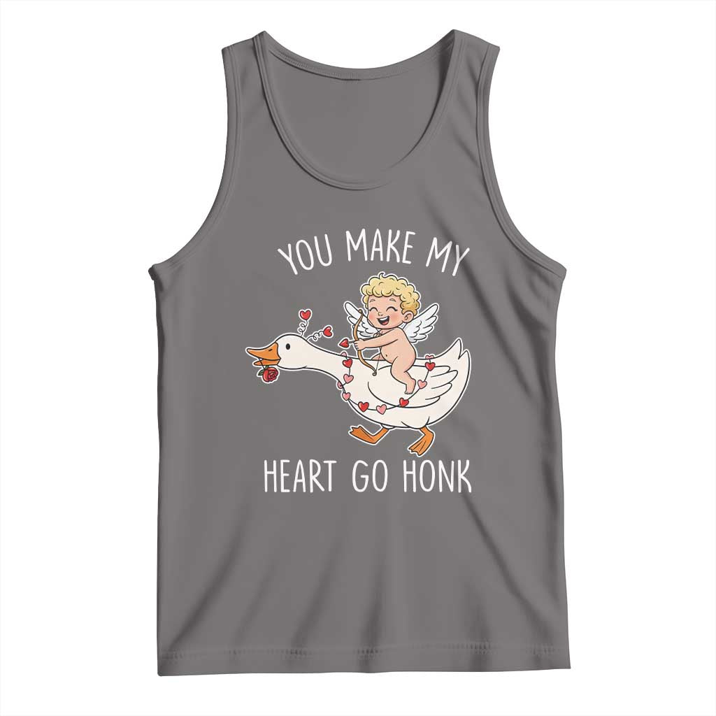 You Make My Heart Go Honk Tank Top Funny Valentine Goose - Wonder Print Shop