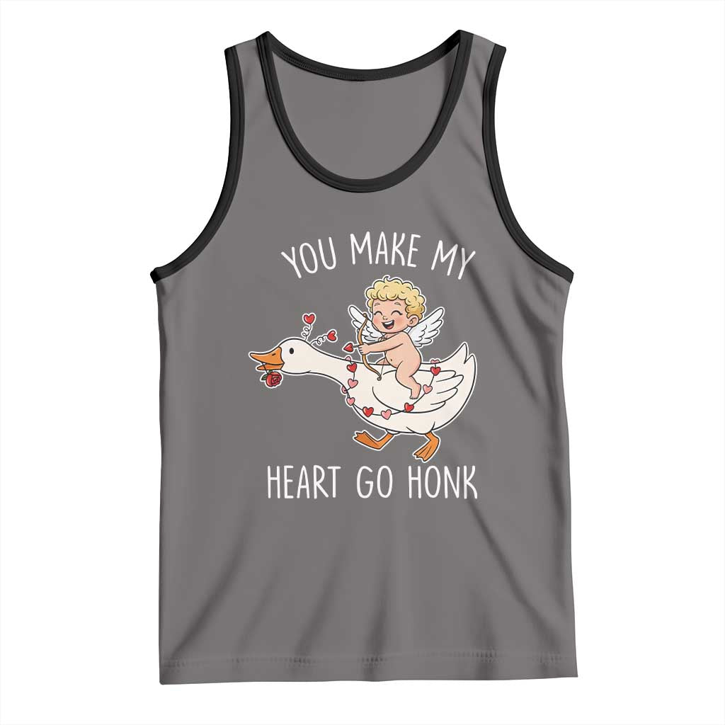 You Make My Heart Go Honk Tank Top Funny Valentine Goose - Wonder Print Shop