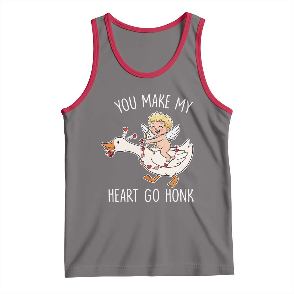 You Make My Heart Go Honk Tank Top Funny Valentine Goose - Wonder Print Shop